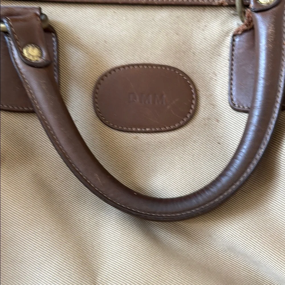 Ghurka Brown and Tan Duffel Bag with Leather Accents - Picture 7 of 7